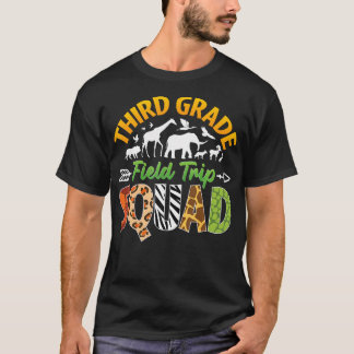 Third Grade Zoo Field Trip Squad Matching Teacher T-Shirt