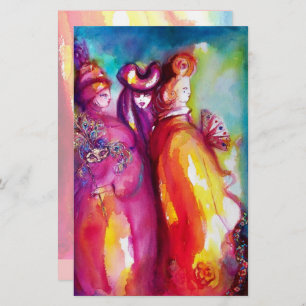 THIRD MASK ,Venetian Masquerade Ball Stationery