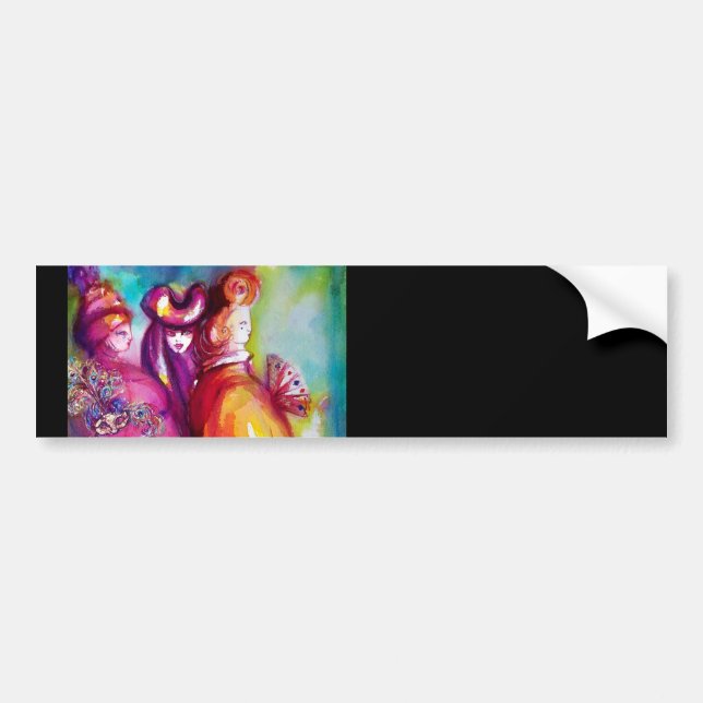 THIRD MASK / Venetian Masquerade Bumper Sticker (Front)