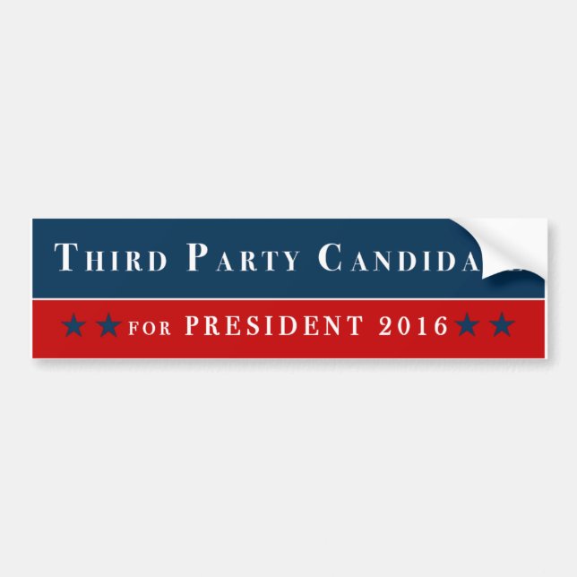 Third Party Candidate Bumper Sticker (Front)