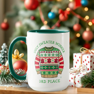 Third Place Ugly Sweater Winner Christmas Mug