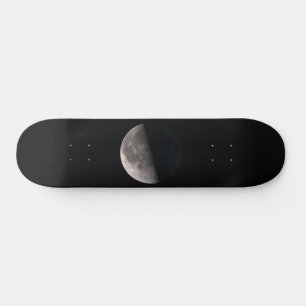 Third quarter phase moon NASA image Skateboard
