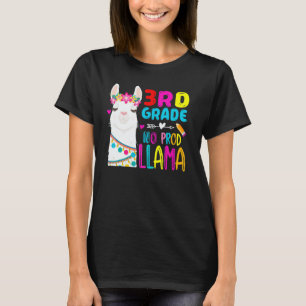 Third Team 3rd Grade Teacher Rainbow No Prob Llama T-Shirt