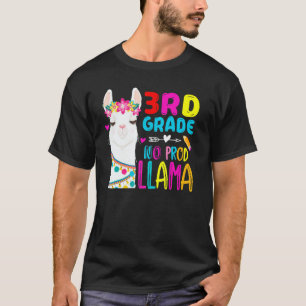 Third Team 3rd Grade Teacher Rainbow No Prob Llama T-Shirt