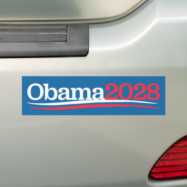 Third Term Obama 2028 Bumper Sticker (On Car)