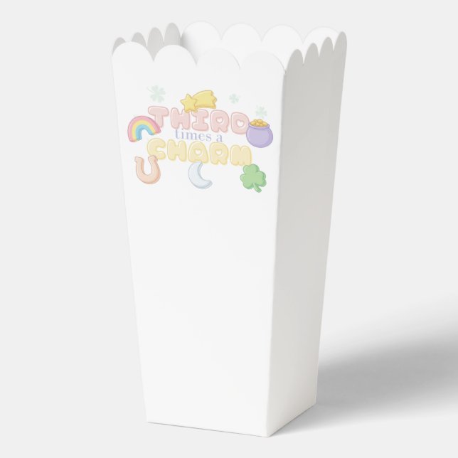 Third Times a Charm, Lucky Charm 3rd Birthday Favour Box (Back)