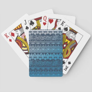 Third tribal ethnic, seamless pattern. playing cards