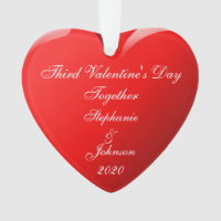 Third Valentine's Day Together Names Heart Red