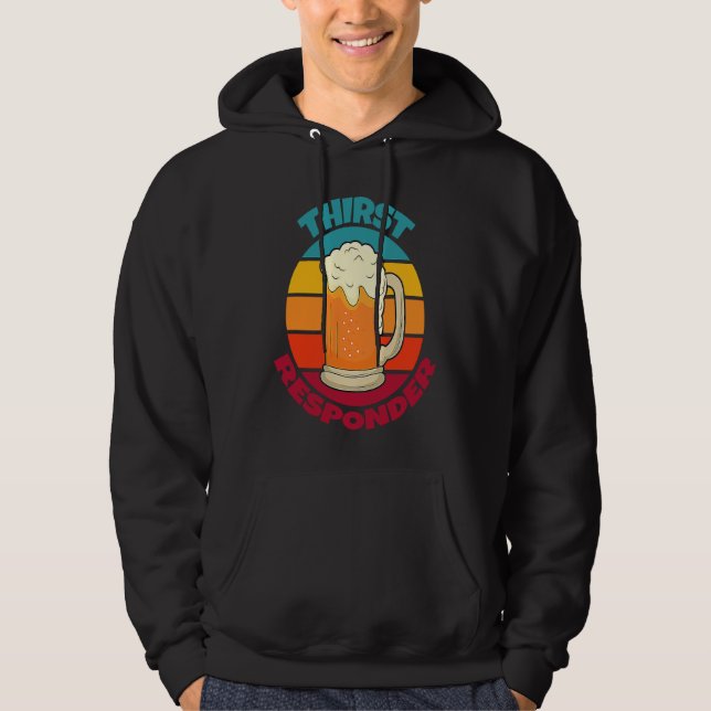 Thirst Response Responder Bartender Drink Mixologi Hoodie (Front)