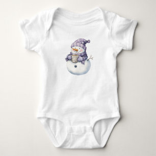 Thirsty Christmas Snowman Baby Bodysuit