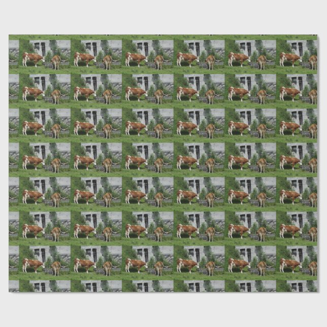 Thirsty Fleckvieh Wrapping Paper (Flat)