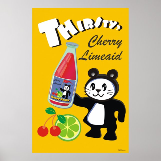 Thirsty? Happy Pandy Cherry Limeaid Poster (Front)