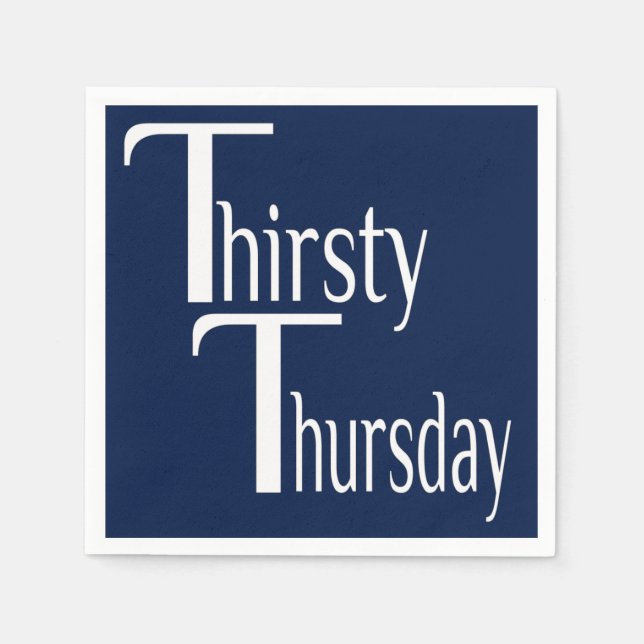 Thirsty Thursday Napkin (Front)