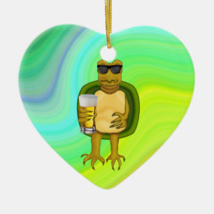 Thirsty Turtle Ceramic Tree Decoration