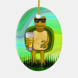 Thirsty Turtle Ceramic Tree Decoration