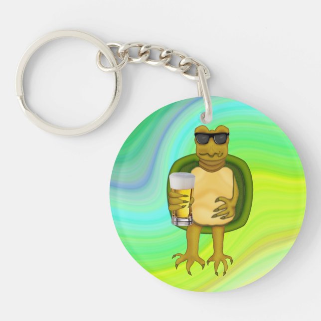 Thirsty Turtle Key Ring (Front)