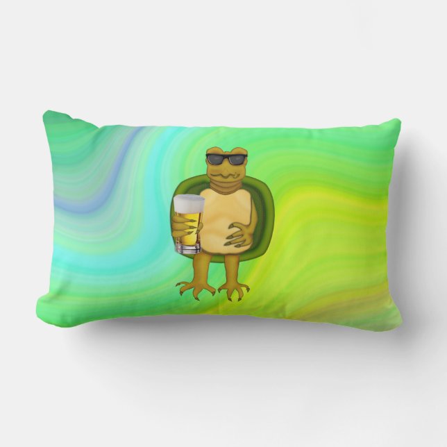 Thirsty Turtle Lumbar Cushion (Front)