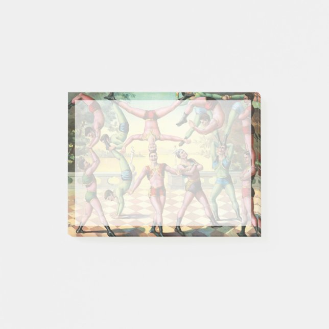 Thirteen Men Doing Acrobatics Post-it Notes (Front)