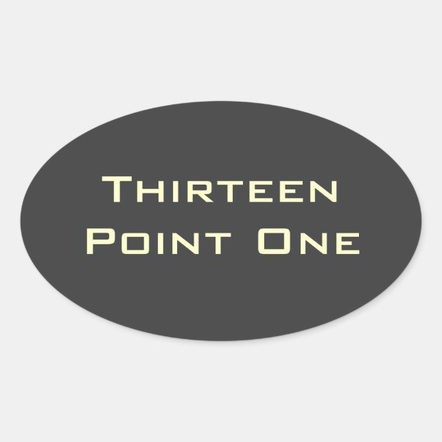 Thirteen Point One (13.1) Half Marathon Sticker (Front)