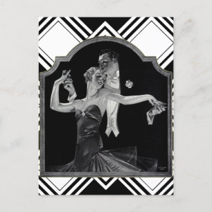 Thirties Dancing Deco Postcard