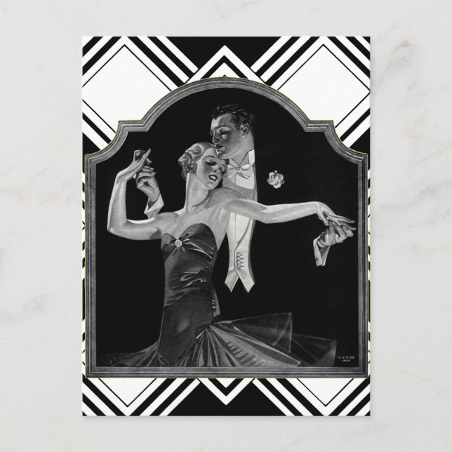 Thirties Dancing Deco Postcard (Front)