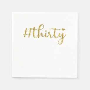 Thirty 1990 30 th Birthday Gift Napkin