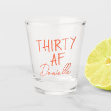 THIRTY AF Personalised Funny 30th Birthday