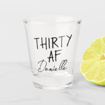 THIRTY AF Personalised Funny 30th Birthday