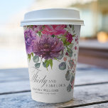 Thirty and Fabulous Elegant Floral 30th Birthday Paper Cups<br><div class="desc">Thirty and Fabulous Elegant Floral 30th Birthday Party Paper Cups features a stylish watercolor flower bouquet in pink,  purple and burgundy with greenery. Simply add your custom text for your thirtieth birthday party. Personalised by editing the text in the text boxes provided. Designed by ©Evco Studio www.zazzle.com/store/evcostudio</div>