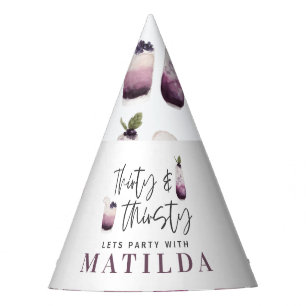 Thirty and thirsty 30th birthday party hat