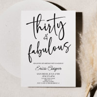 Thirty & Fabulous Minimal 30th Birthday Party