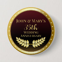Thirty Fifth Wedding Anniversary Gold Medal