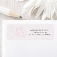 Thirty, Flirty Thriving Pink Birthday Address