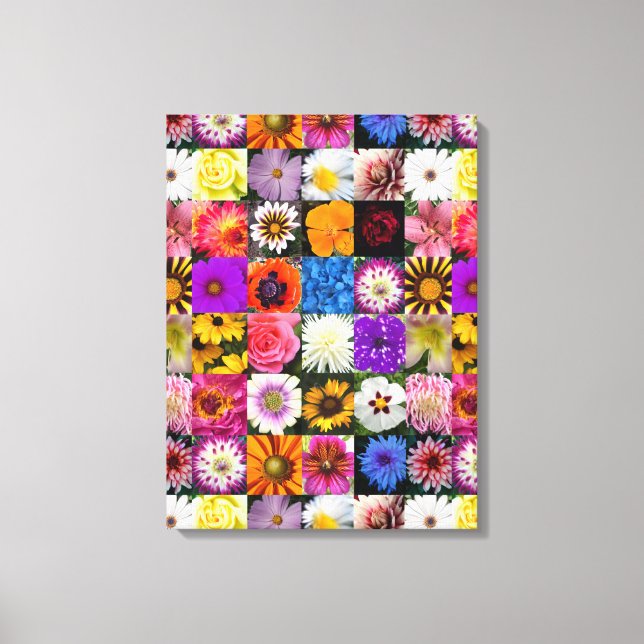 Thirty Flowers Canvas Print (Front)