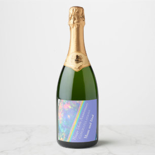 Thirty fourth Wedding Anniversary, Opal, Sparkling Wine Label