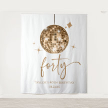 Thirty Gold Disco Ball 40th Birthday Party