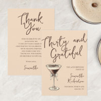 Thirty & Grateful Espresso Cocktail 30th Birthday