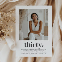 Thirty Heart Square Photo Birthday