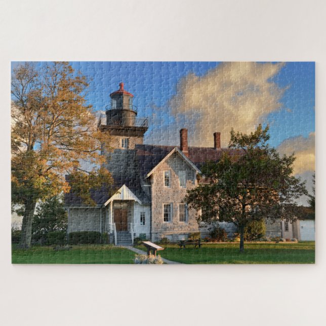 Thirty Mile Point Lighthouse on Lake Ontario Jigsaw Puzzle (Horizontal)