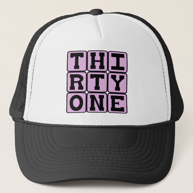 Thirty One, Number 31 Trucker Hat (Front)