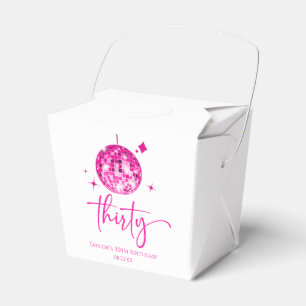 Thirty Pink Disco Ball 30th Birthday Party Favour Box