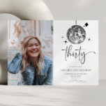 Thirty Silver Disco Ball Photo 30th Birthday Party Invitation<br><div class="desc">This is a Thirty Silver Disco Ball Custom Picture Photo 30th Birthday Party Invitation!</div>