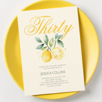 Thirty Yellow Lemon Citrus 30th Birthday Party