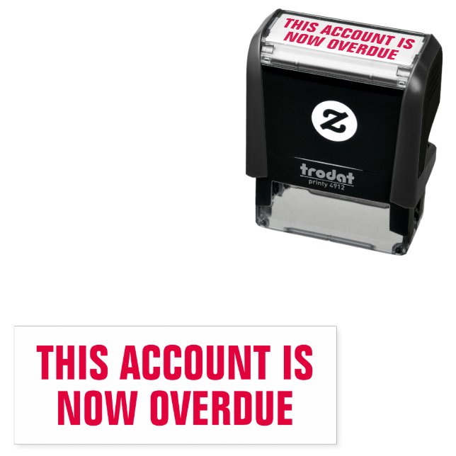 This Account Is Now Overdue Red Self-inking Stamp (In Situ)
