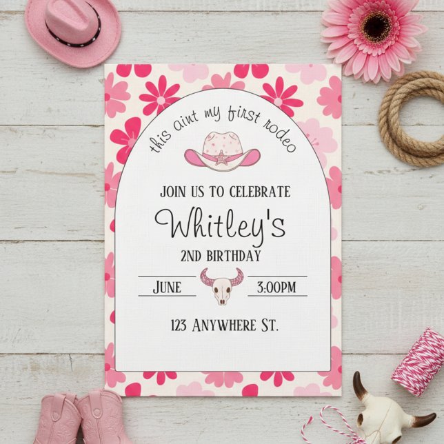 this aint my first rodeo. 2nd birthday invitation (Creator Uploaded)