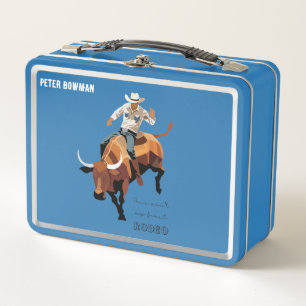 This ain't my first RODEO : Bull rider Metal Lunch Box