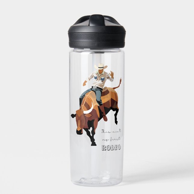 This ain't my first RODEO : Bull rider Water Bottle (Front)