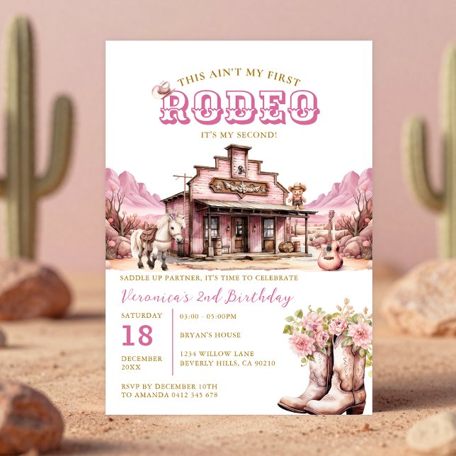 This ain't my first rodeo its my second birthday invitation (Creator Uploaded)