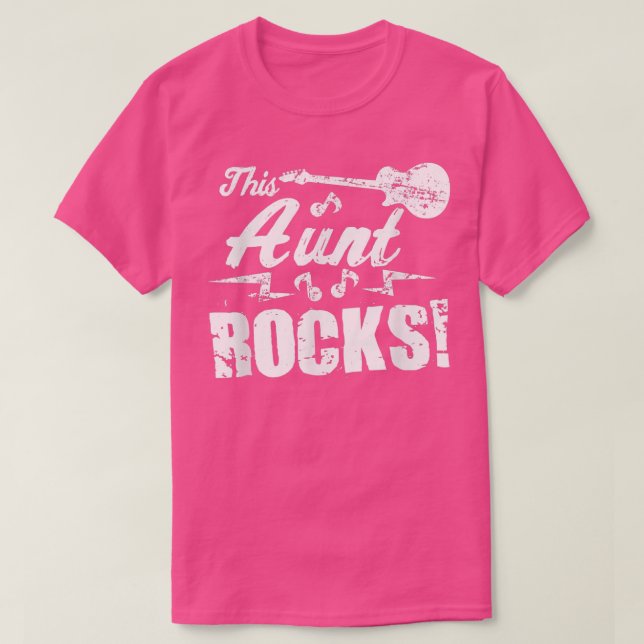 This Aunt Rocks T Guitar Rock n Roll Funny Tee 294 (Design Front)