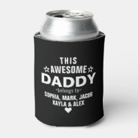 This Awesome Daddy Belongs to Kids Names Black